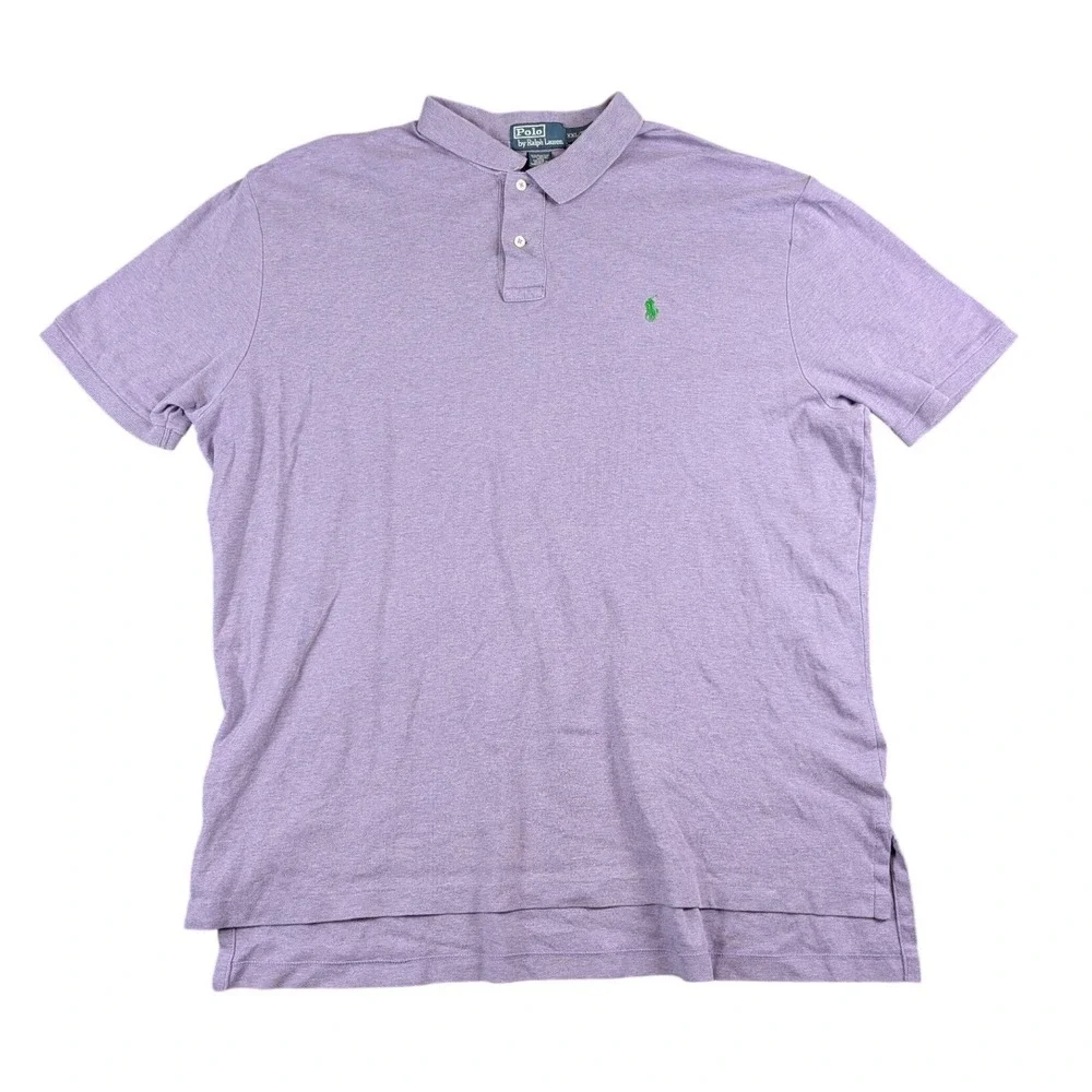 Polo Ralph Lauren Mens XXL Purple Heather Cotton Short Sleeve Polo Shirt
